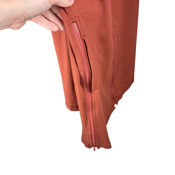 Boutique Athleisure Rust red Long Sleeve Hooded butter soft Dress in L - Picture 6 of 14